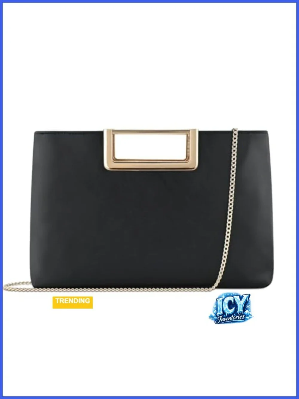 Vegan Leather Evening Crossbody Bag - Dressy Clutch Purse for Women